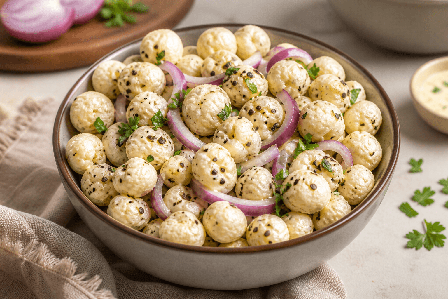 Cream & Onion Makhana served in a bowl — ready to snack