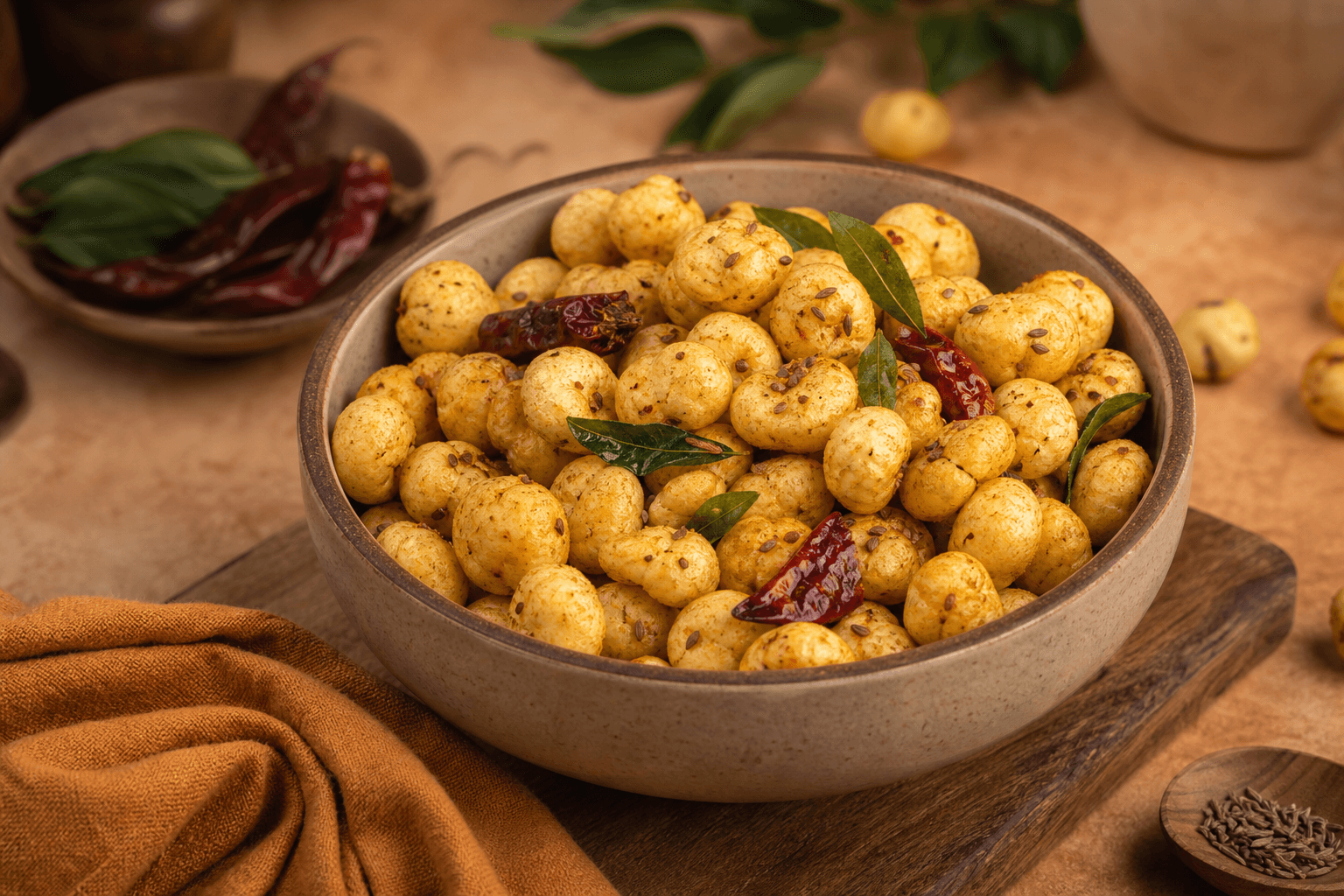 Mix Masala Makhana served in a bowl — ready to snack