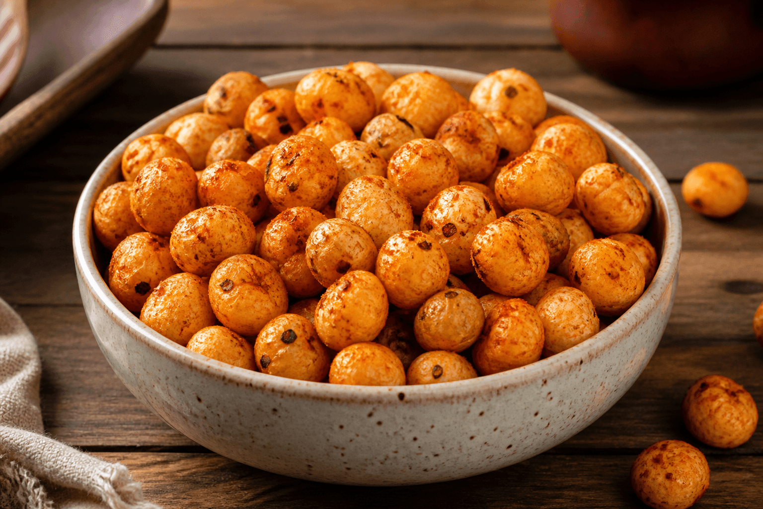 Peri Peri Makhana served in a bowl — ready to snack
